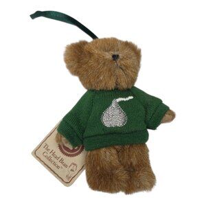 Boyds Bears Hershey Merry Kisses Bear Head Bean Collection Plush Ornament 4"